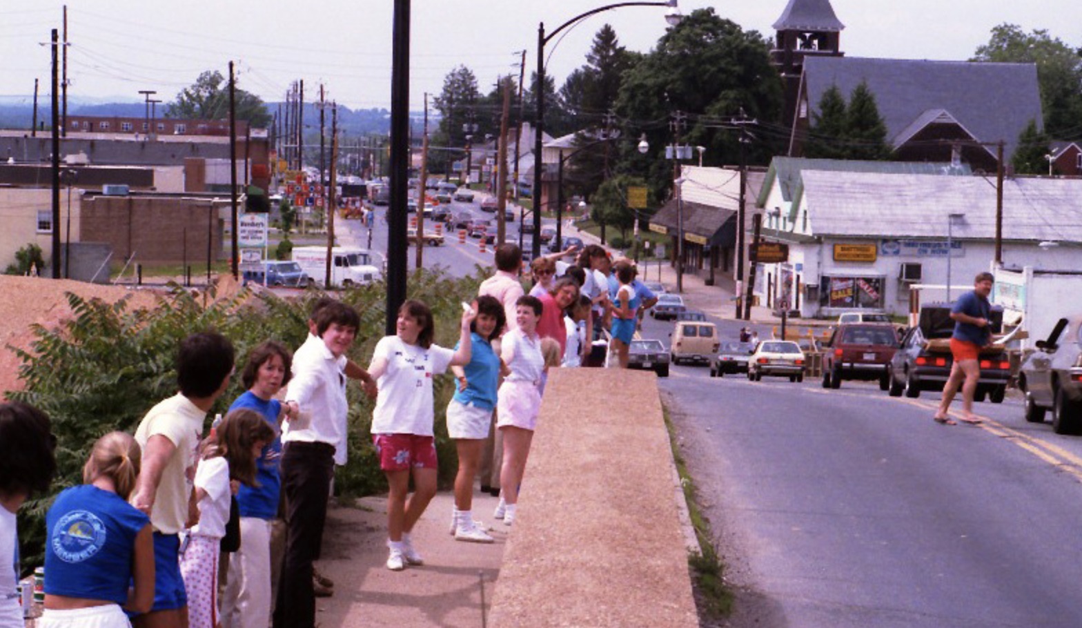 Gaithersburg, Maryland, participating in "Hands Across America".
